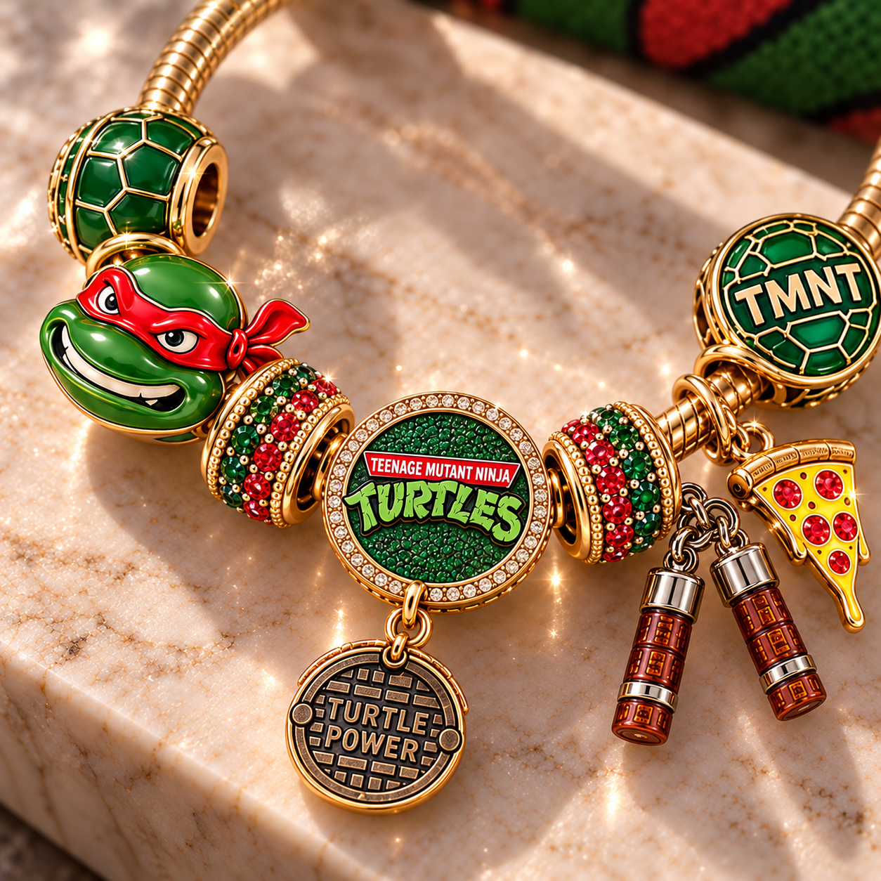 NJT Gold Charm Bracelet Set PNPA