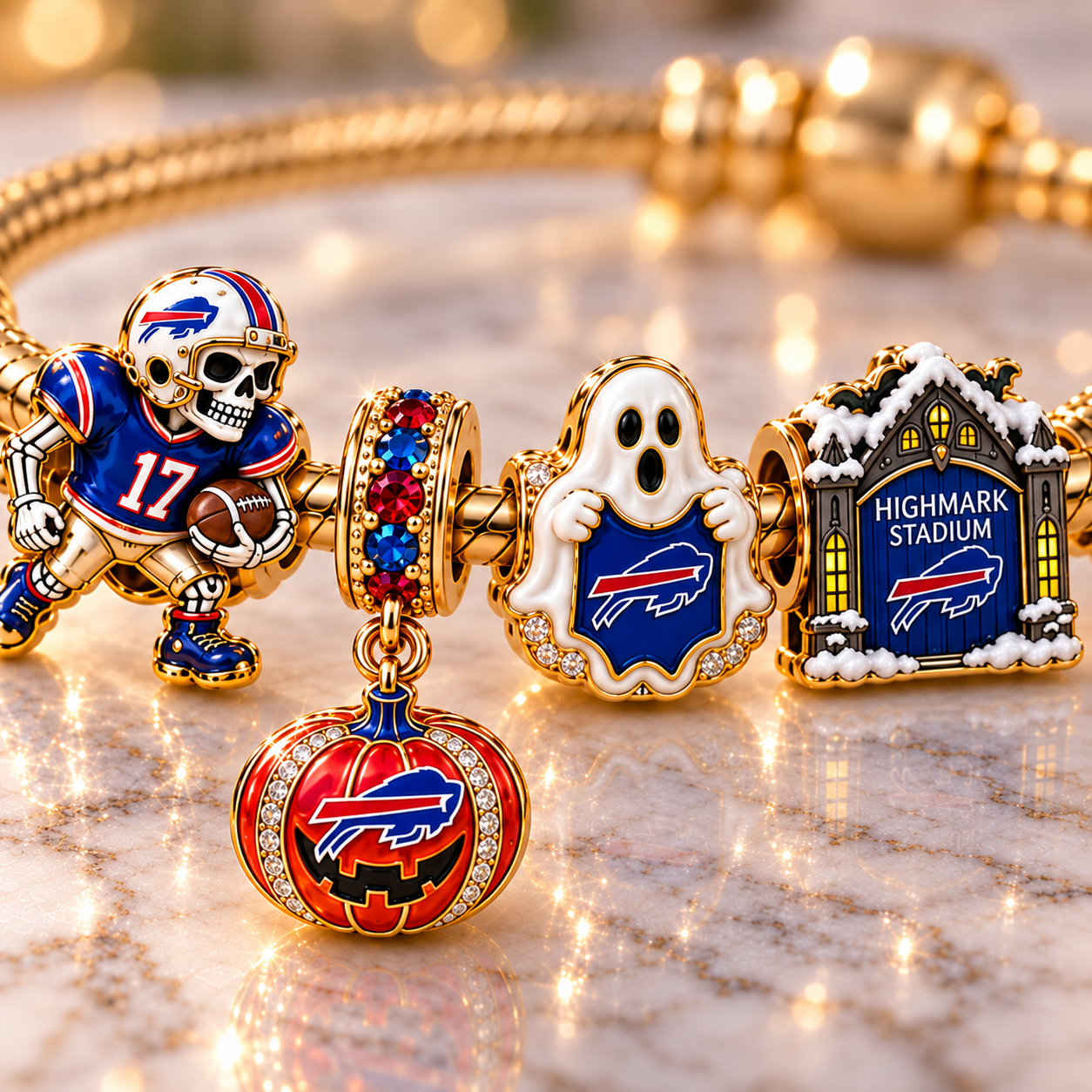 BFBL Gold Charm Bracelet Set NHVH