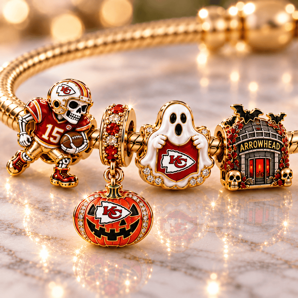 KCC Gold Charm Bracelet Set NHVH