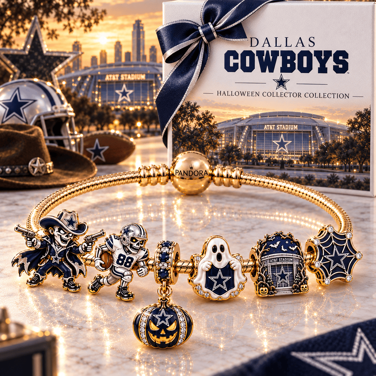 DLCB Gold Charm Bracelet Set NHVH