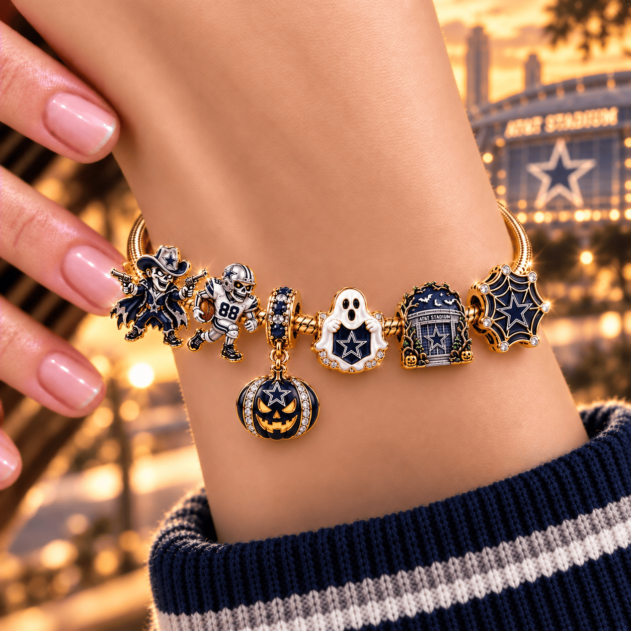 DLCB Gold Charm Bracelet Set NHVH