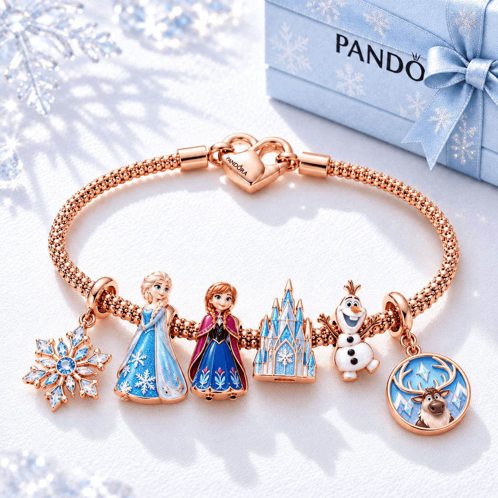FRZ Rose Gold Charm Bracelet Set TTTT