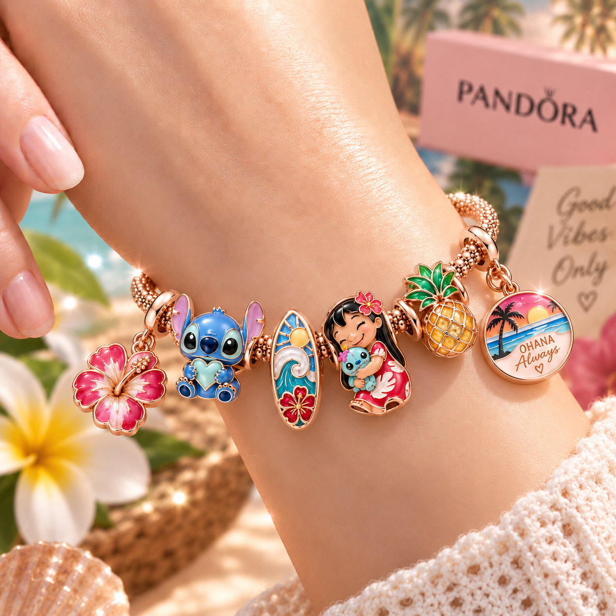 LLST Rose Gold Charm Bracelet Set TTTT