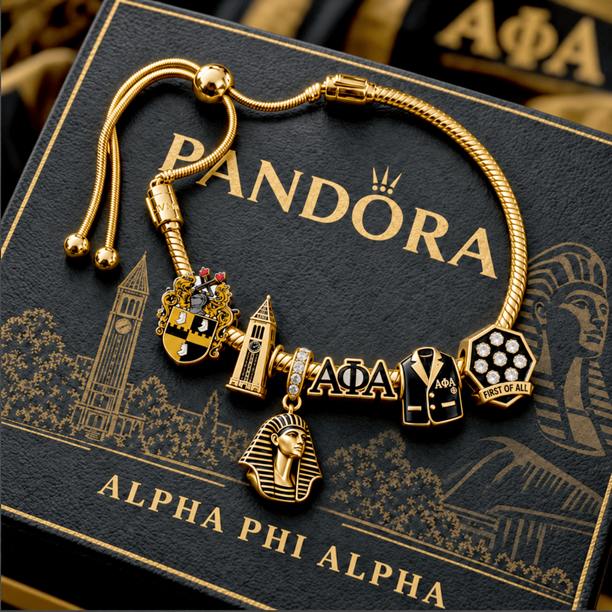 APA Silver Charm Bracelet Set NTVA