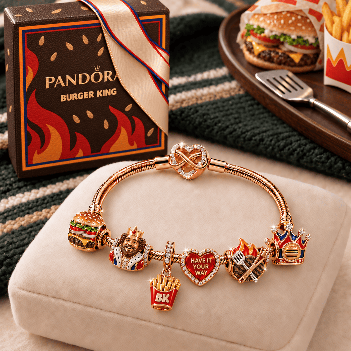 BGK Rose Gold Charm Bracelet Set TMH