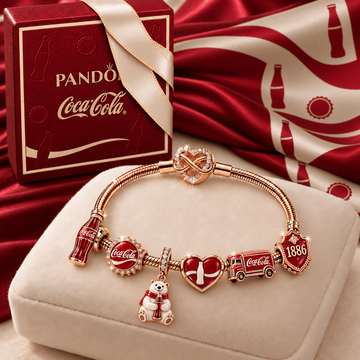 CCCL Rose Gold Charm Bracelet Set TMH