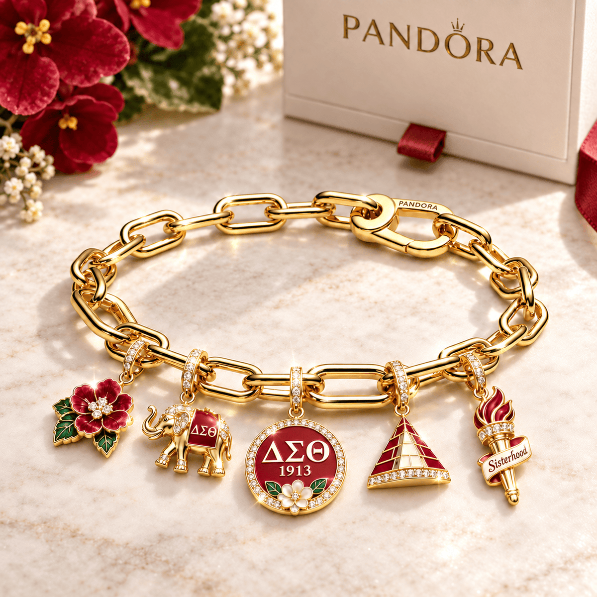 DSTT Gold Charm Bracelet Set BMD