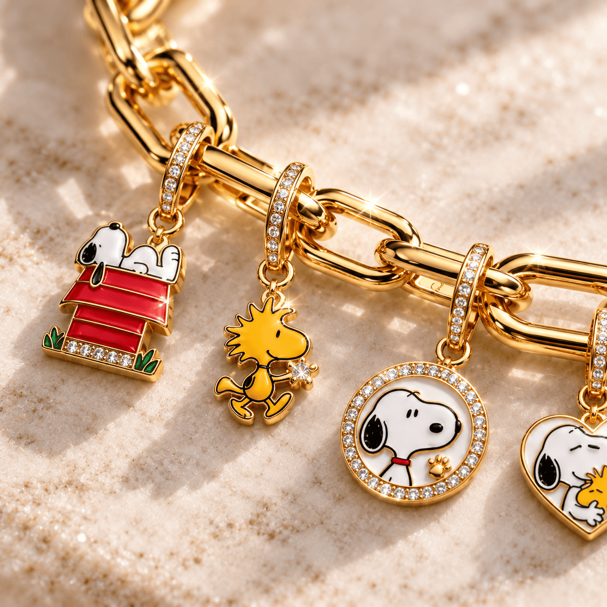 SNPY Gold Charm Bracelet Set BMD