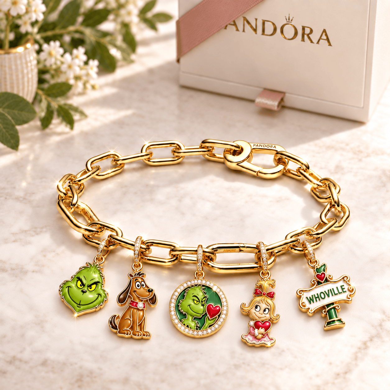 TGR Gold Charm Bracelet Set BMD