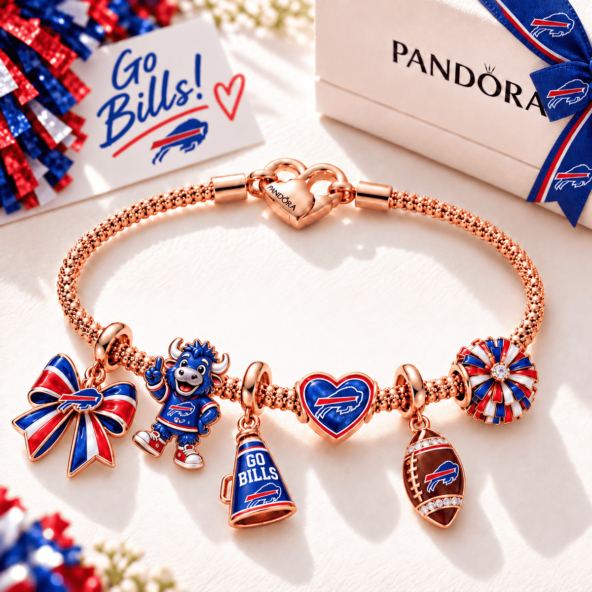BFBL Rose Gold Charm Bracelet Set TTTT