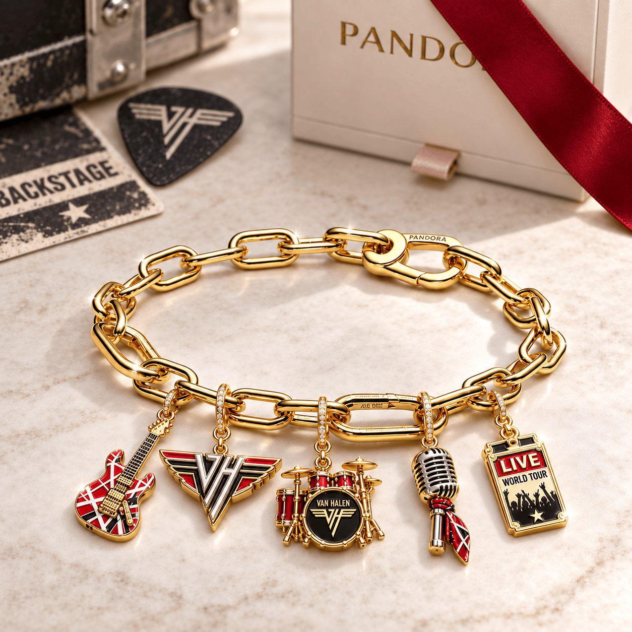 VHL Gold Charm Bracelet Set BMD