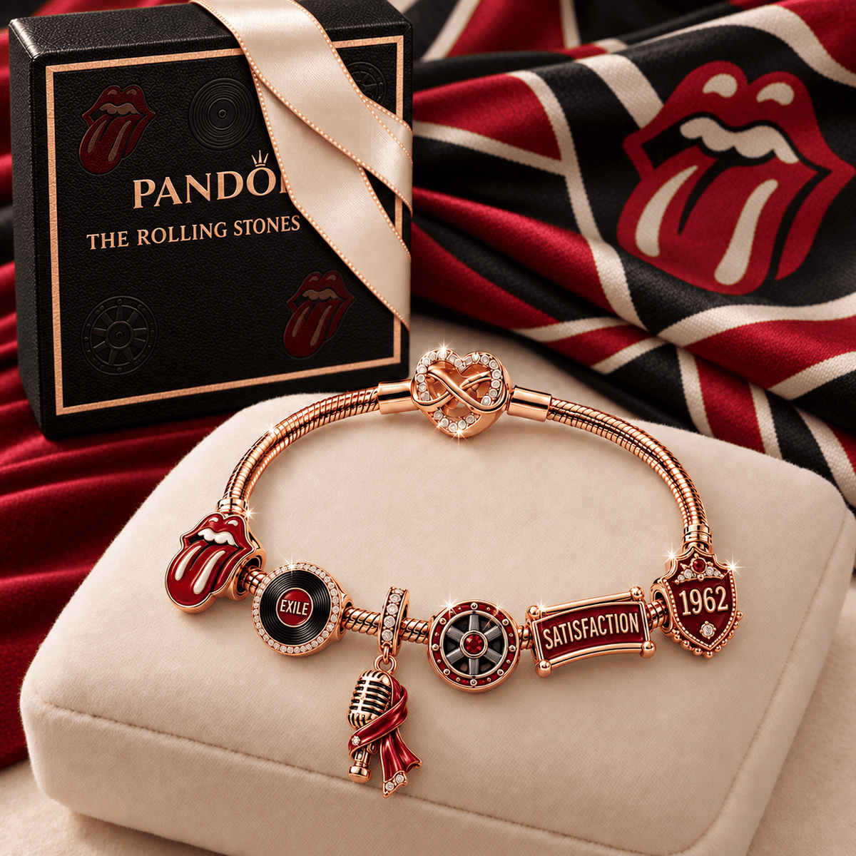 RLST Rose Gold Charm Bracelet Set TMH