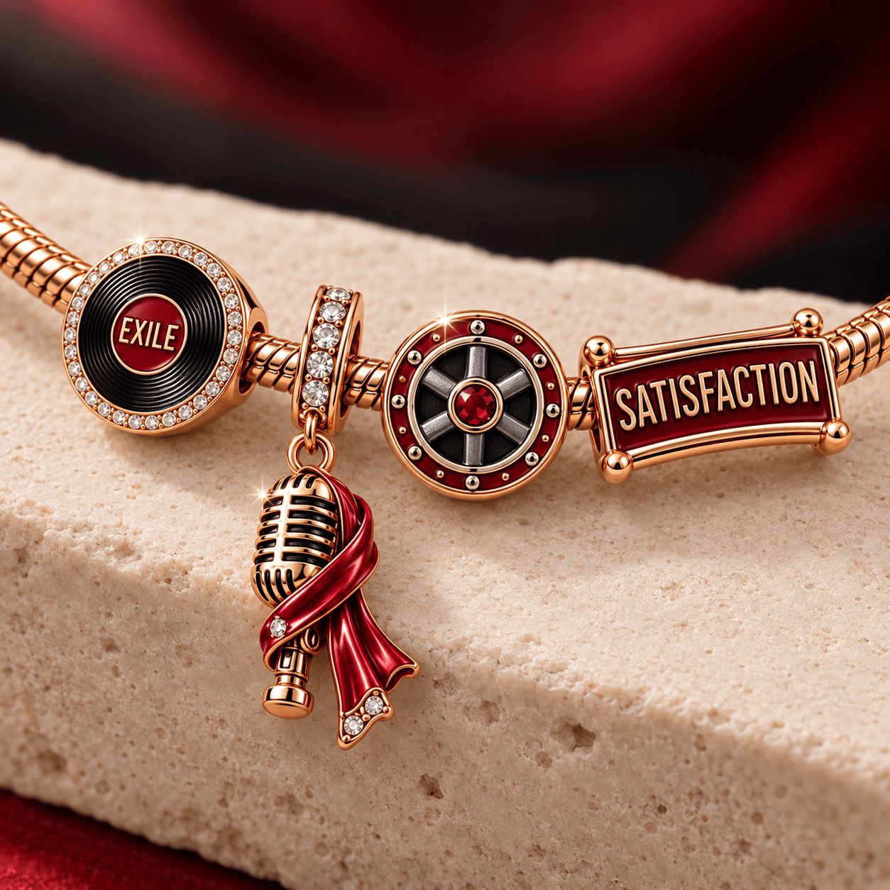 RLST Rose Gold Charm Bracelet Set TMH