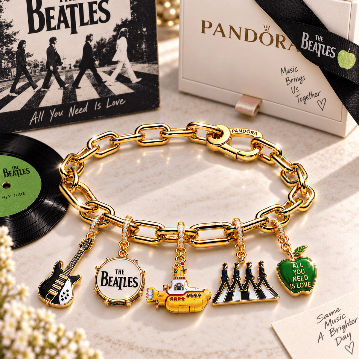 TBE Gold Charm Bracelet Set BMD