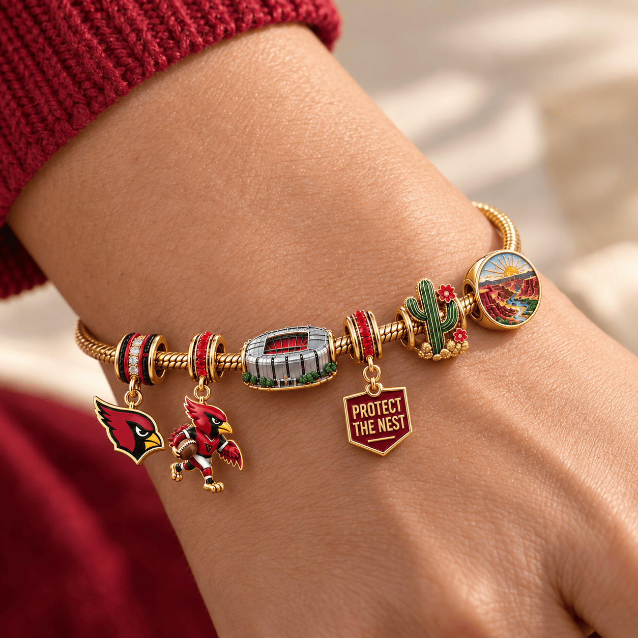 ARCD Gold Charm Bracelet Set HQH