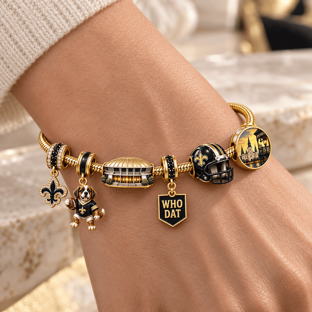 NOS Gold Charm Bracelet Set HQH