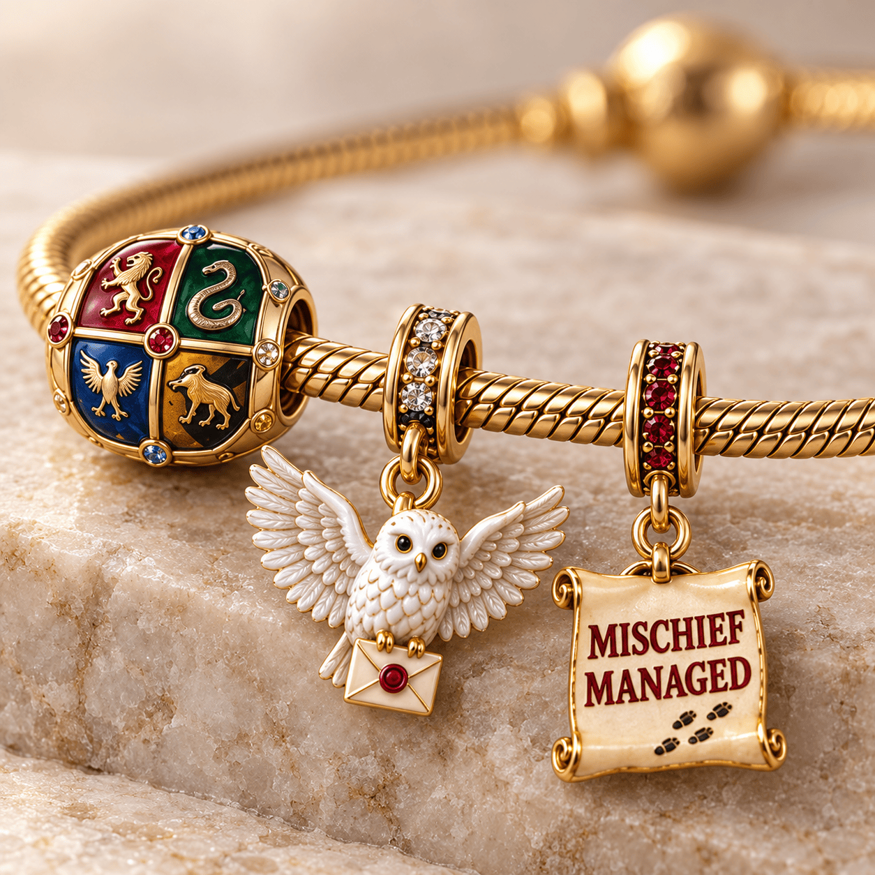 HRP Gold Charm Bracelet Set HQH
