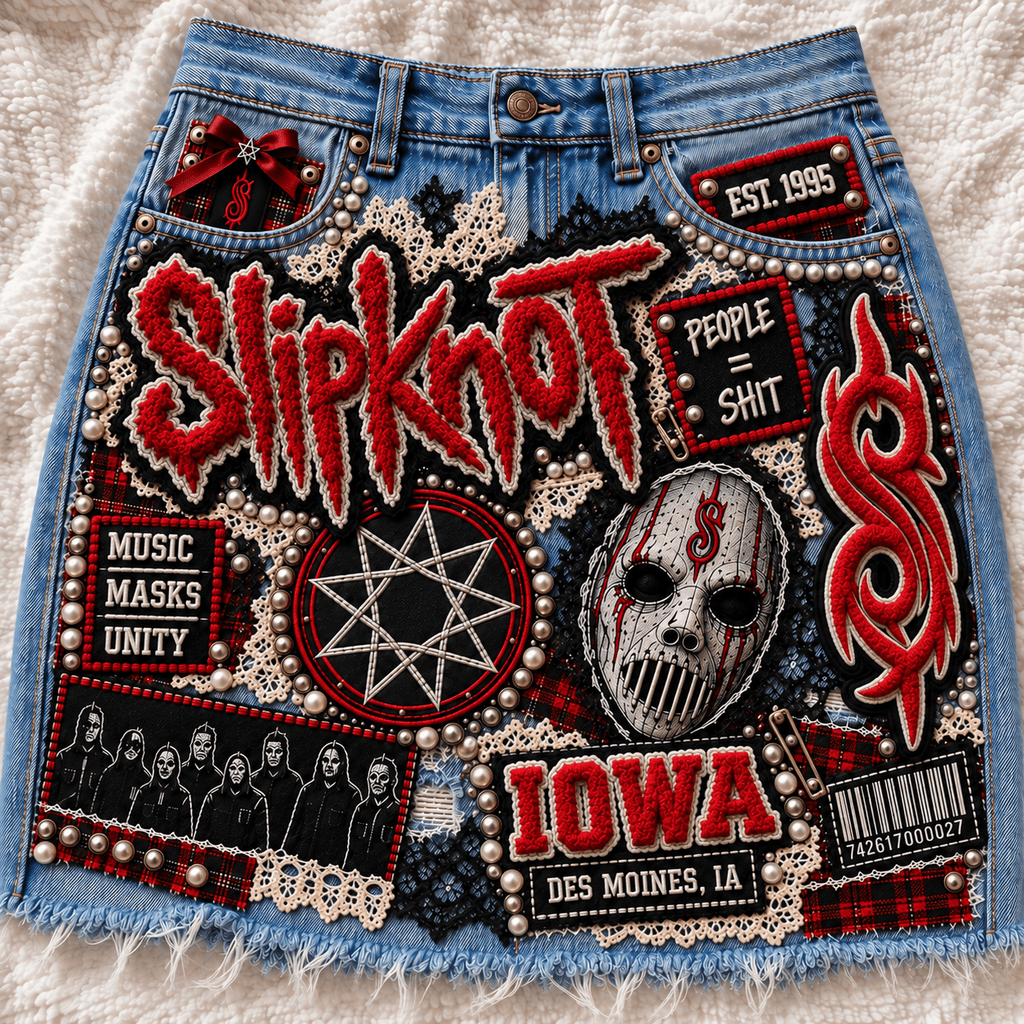 SLK Embellished Denim Skirt DNBN