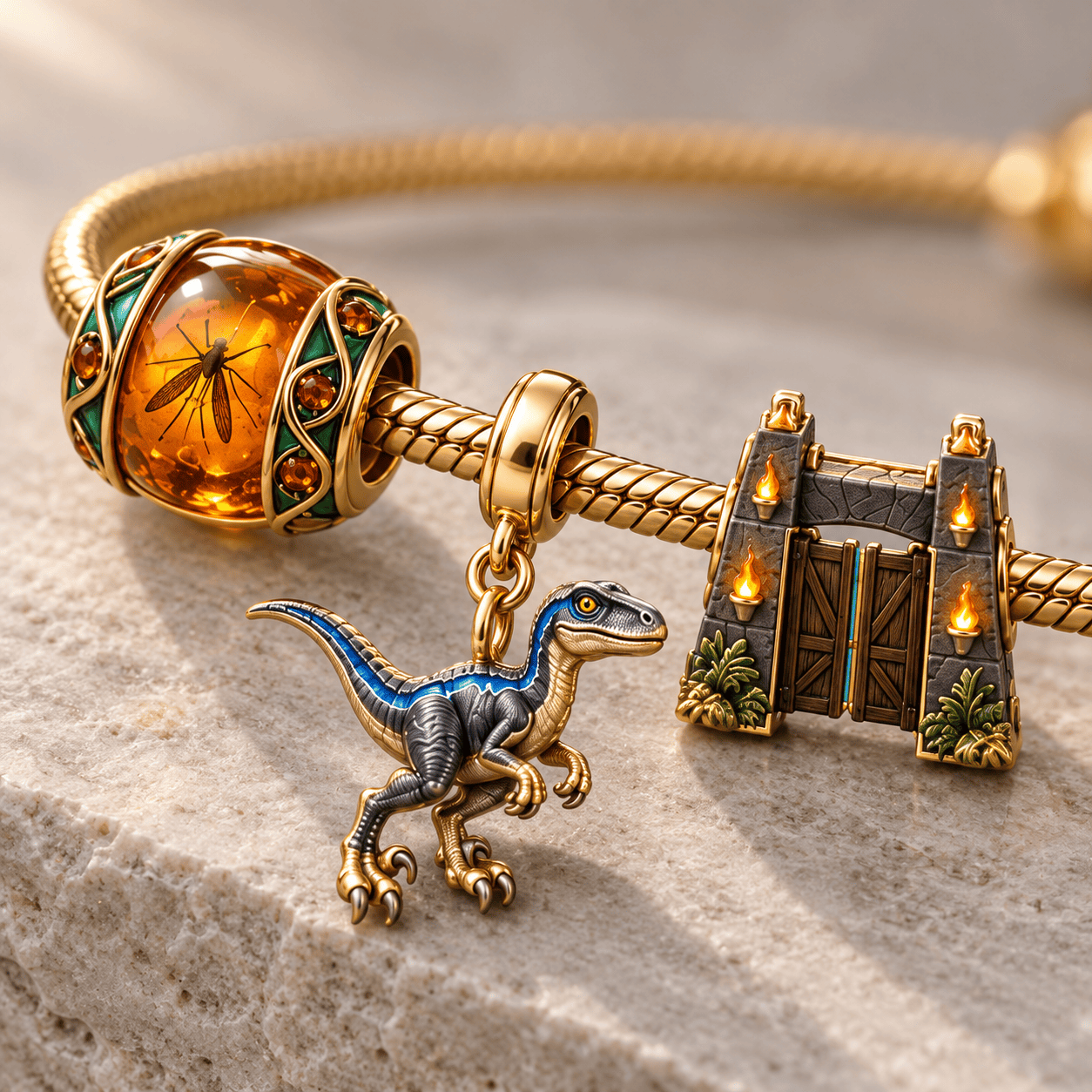 JRSW Gold Charm Bracelet Set HQH
