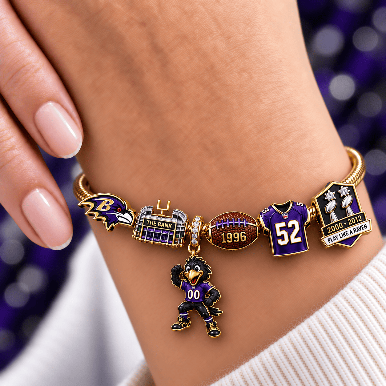 BTR Silver Charm Bracelet Set NTVA
