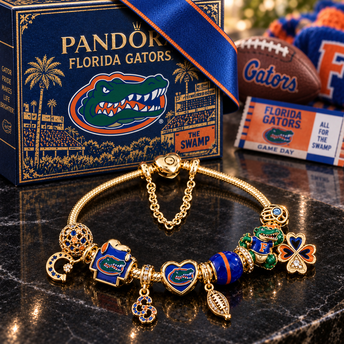 FGT Gold Charm Bracelet Set PTKL