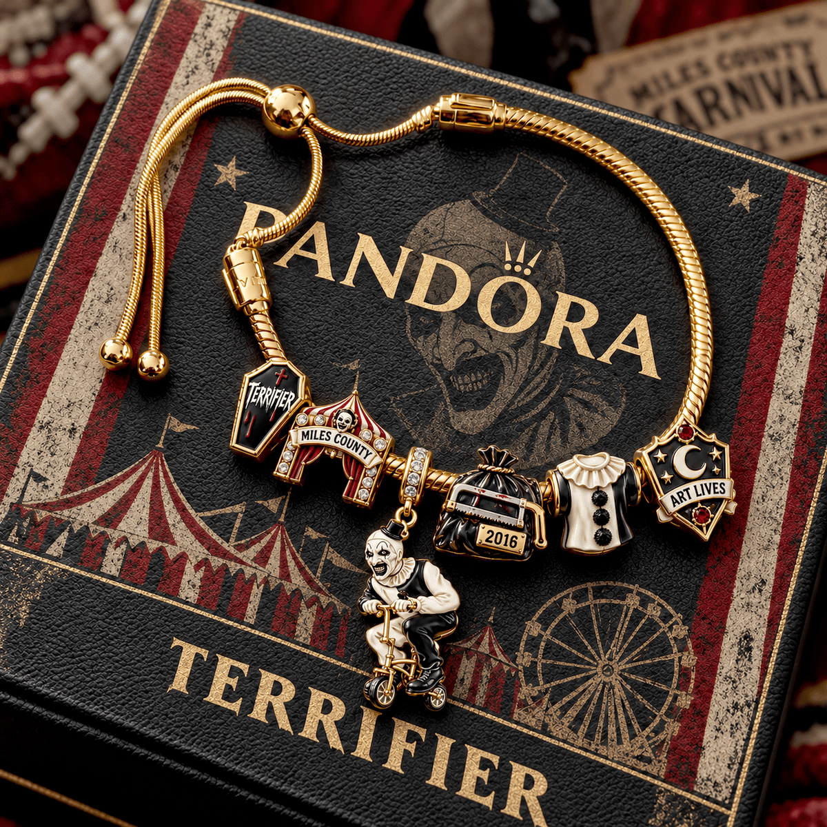 TEF Silver Charm Bracelet Set NTVA