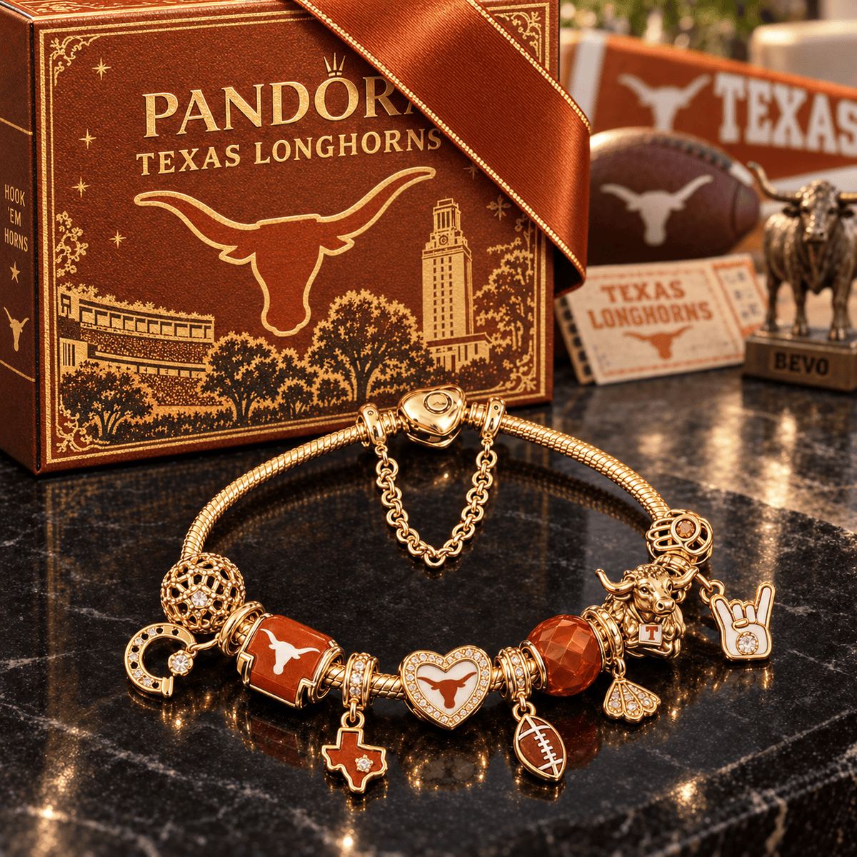 TLS Gold Charm Bracelet Set PTKL
