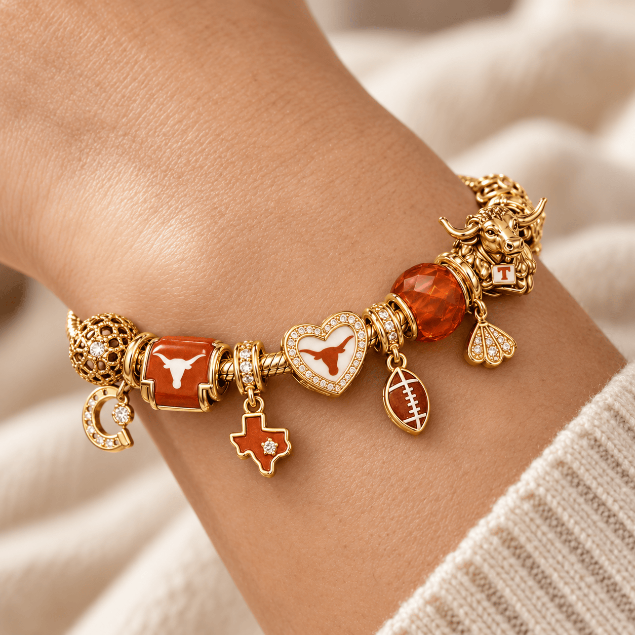 TLS Gold Charm Bracelet Set PTKL
