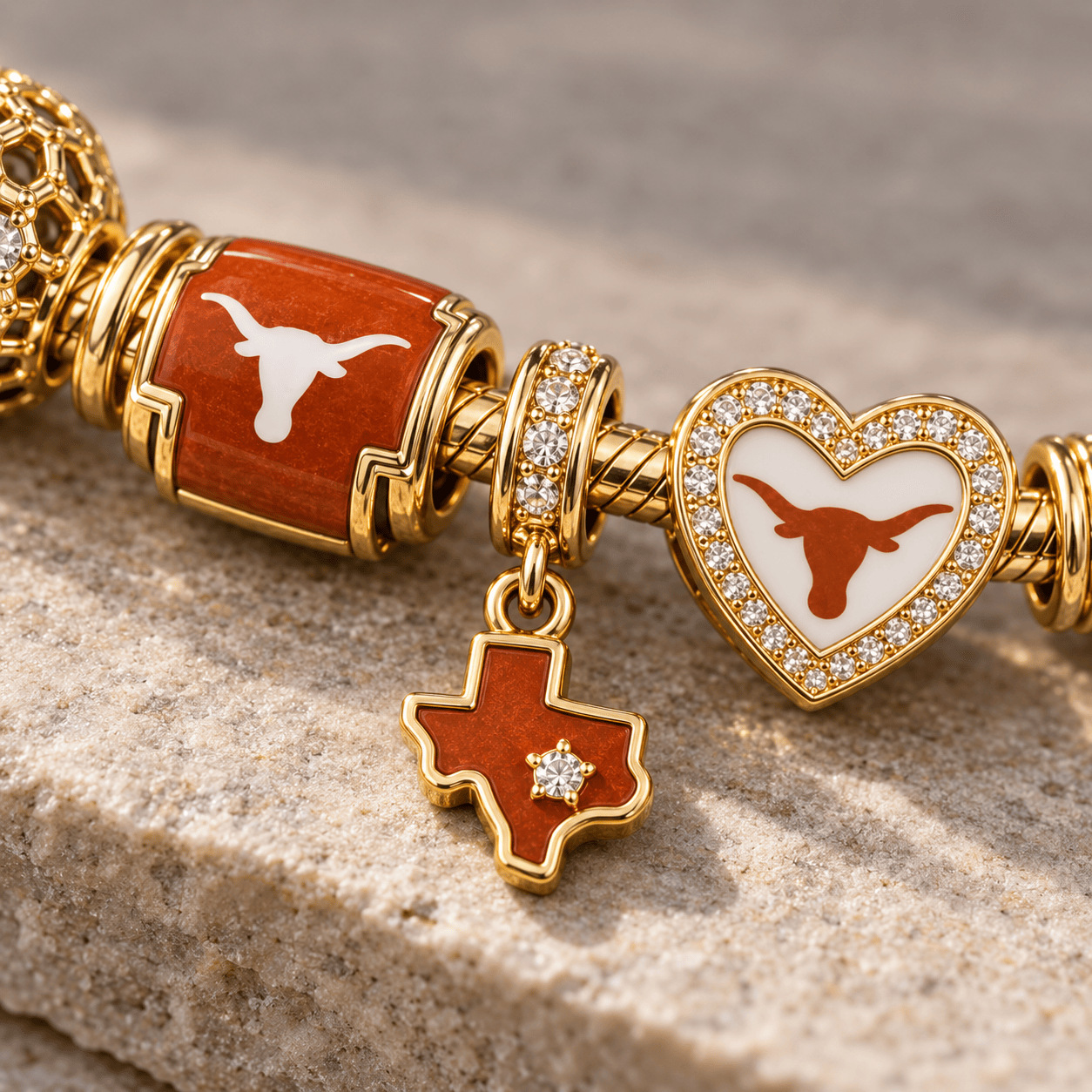 TLS Gold Charm Bracelet Set PTKL