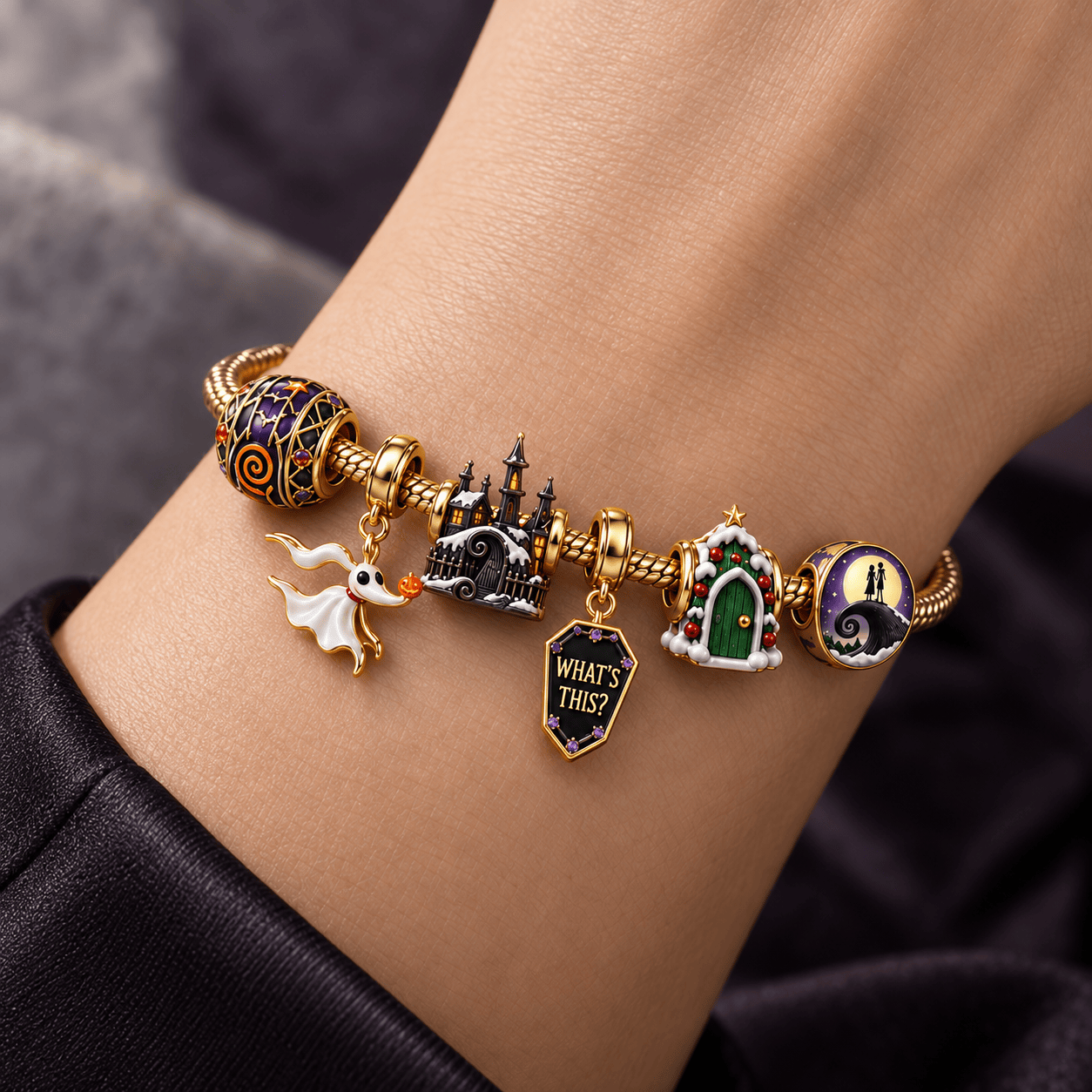 TNBC Gold Charm Bracelet Set HQH