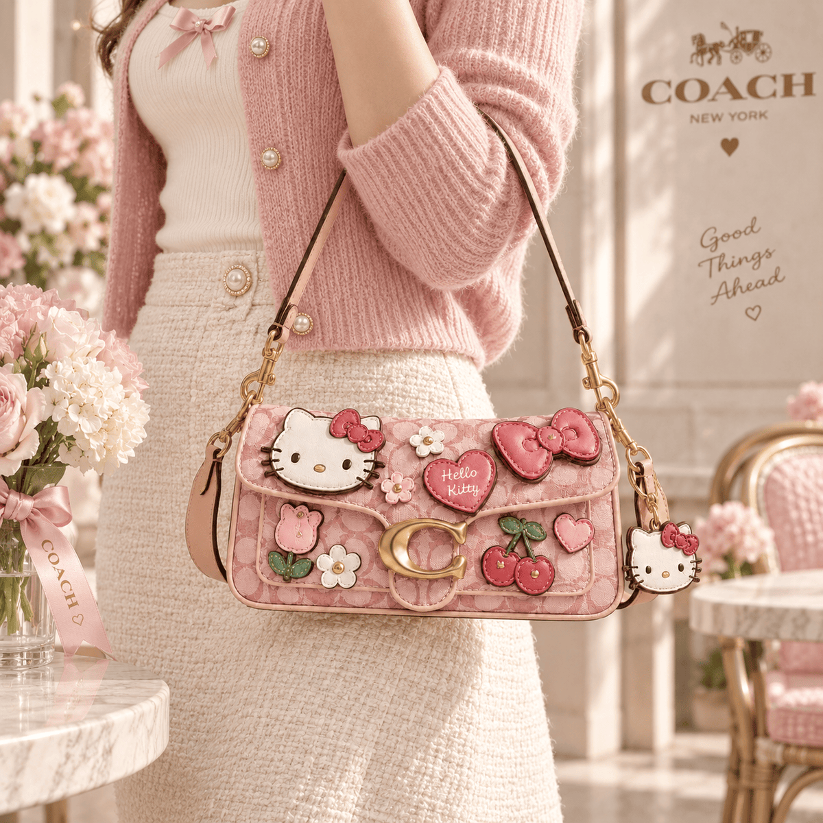 Premium HLKT Coach Shoulder Cross With Charm NPL