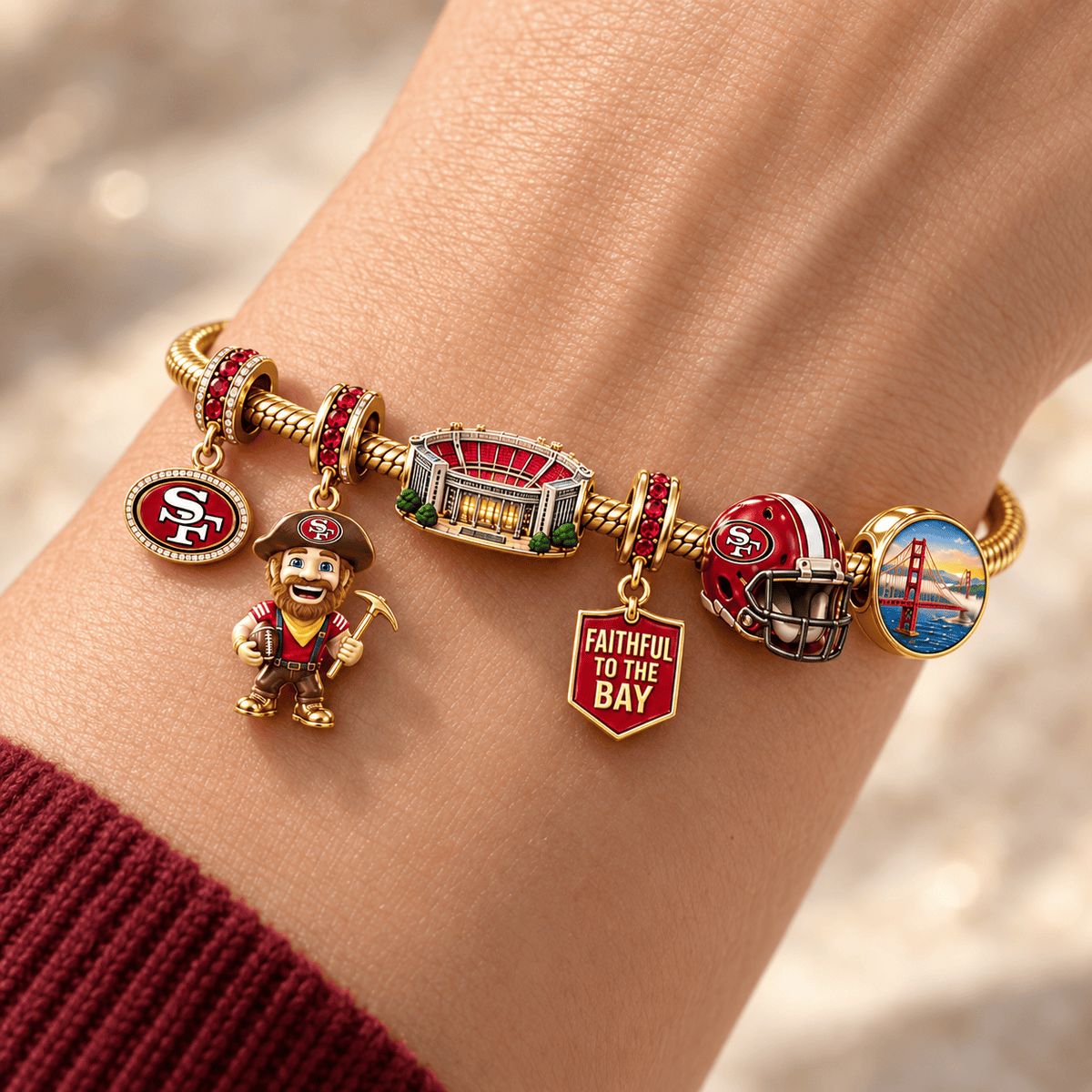 SF49 Gold Charm Bracelet Set HQH