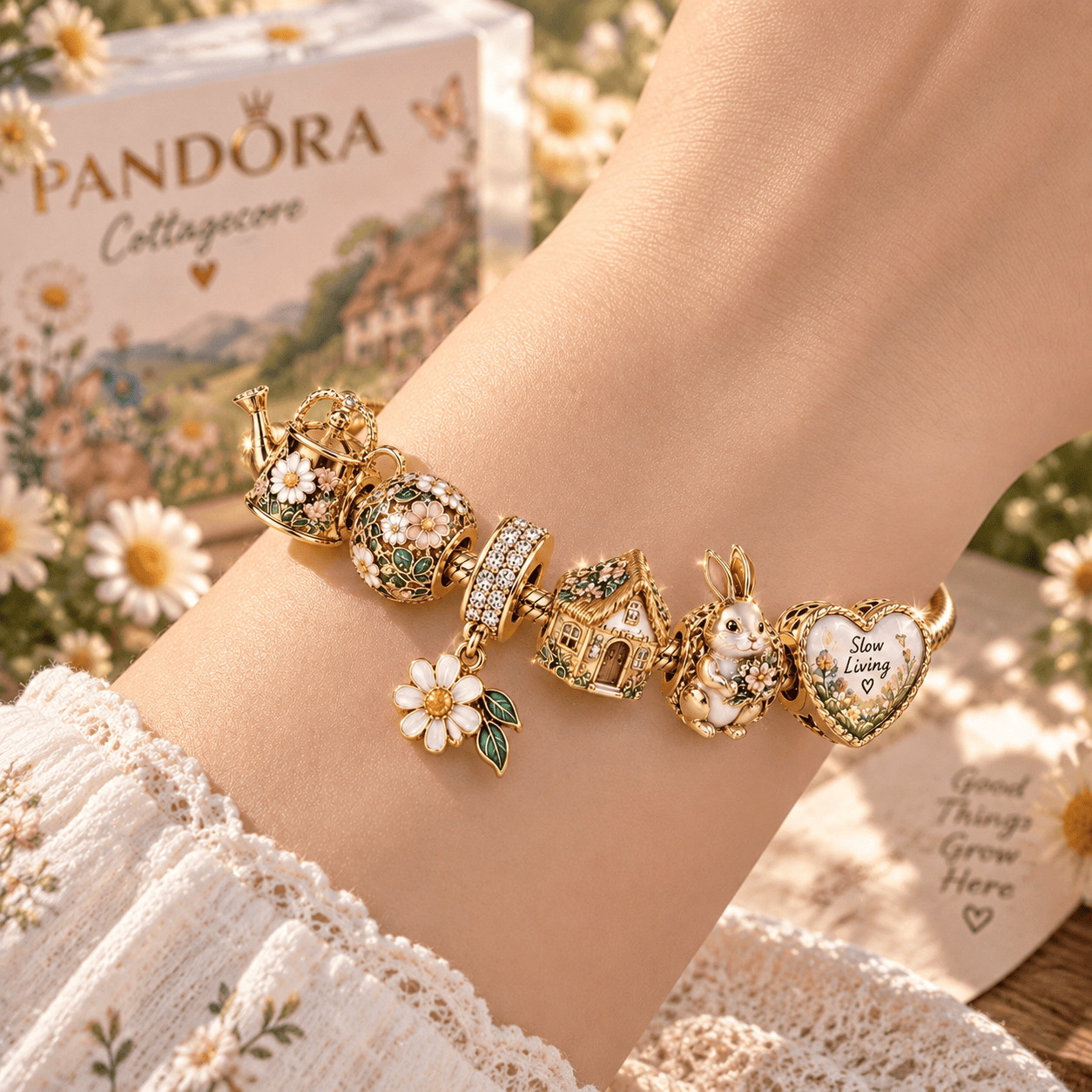CTC Gold Charm Bracelet Set TTN