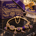 LSU Gold Charm Bracelet Set PTKL