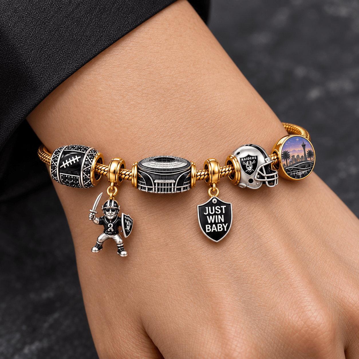 LVR Gold Charm Bracelet Set HQH