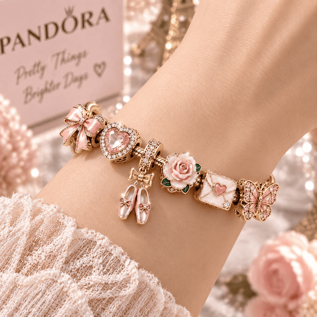 CQ Gold Charm Bracelet Set TTN
