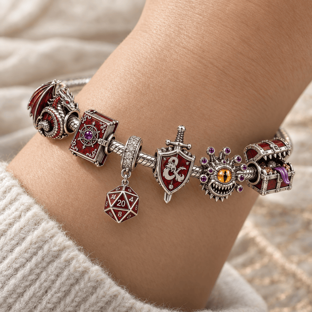 DND Silver Charm Bracelet Set PTKL