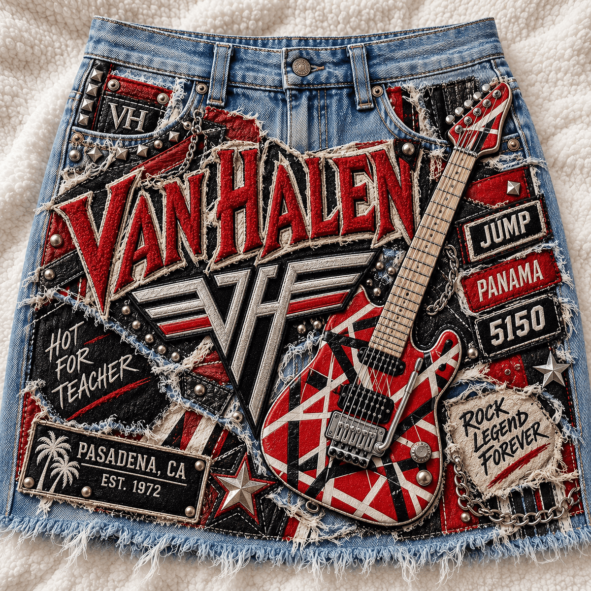 VHL Embellished Denim Skirt DNBN