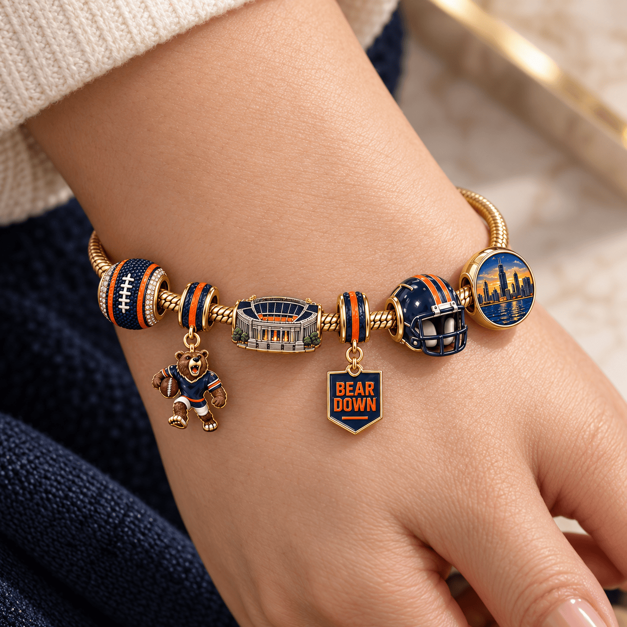 CCB Gold Charm Bracelet Set HQH