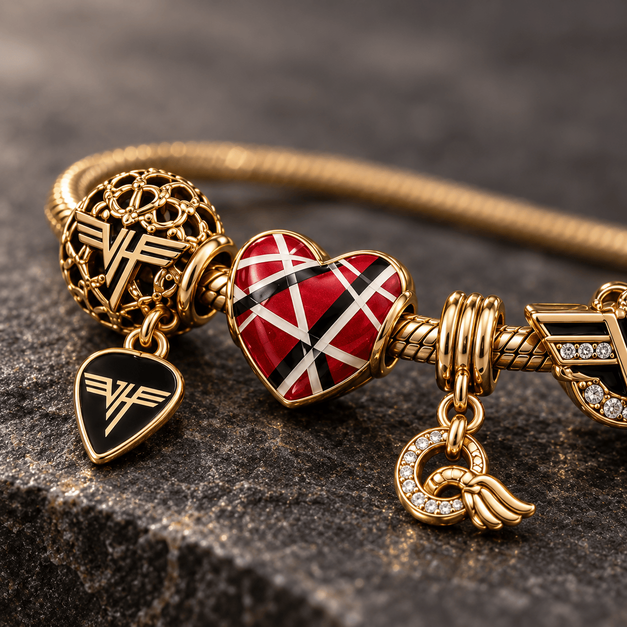 VHL Gold Charm Bracelet Set PTKL