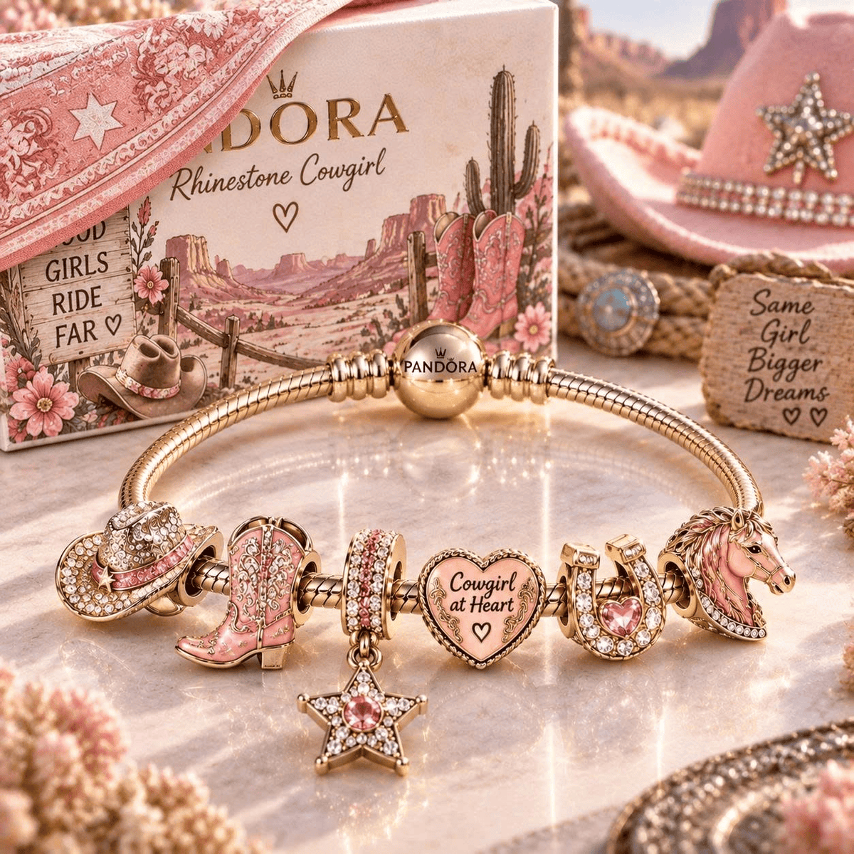 RSCG Gold Charm Bracelet Set TTN