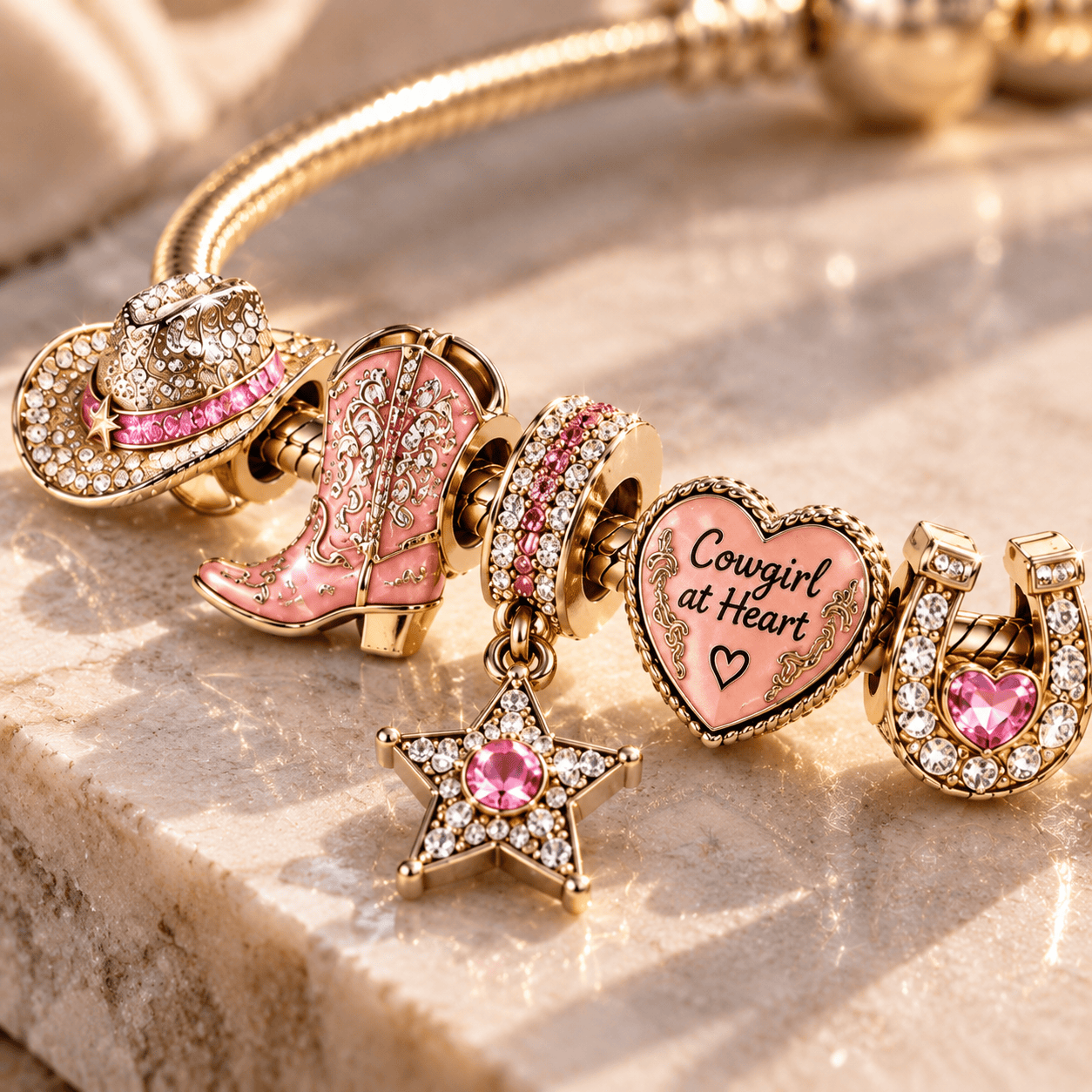 RSCG Gold Charm Bracelet Set TTN
