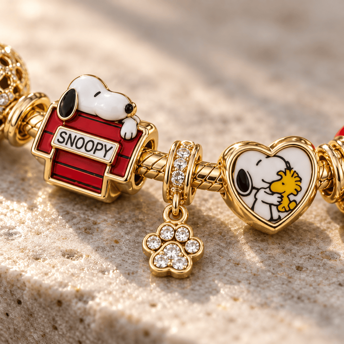 SPNY Gold Charm Bracelet Set PTKL