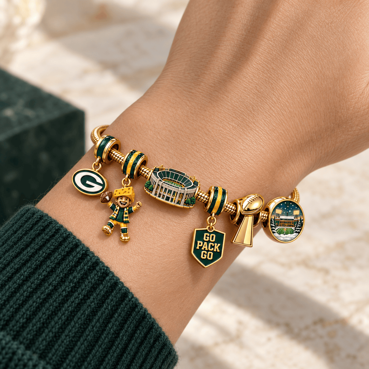 GBP Gold Charm Bracelet Set HQH