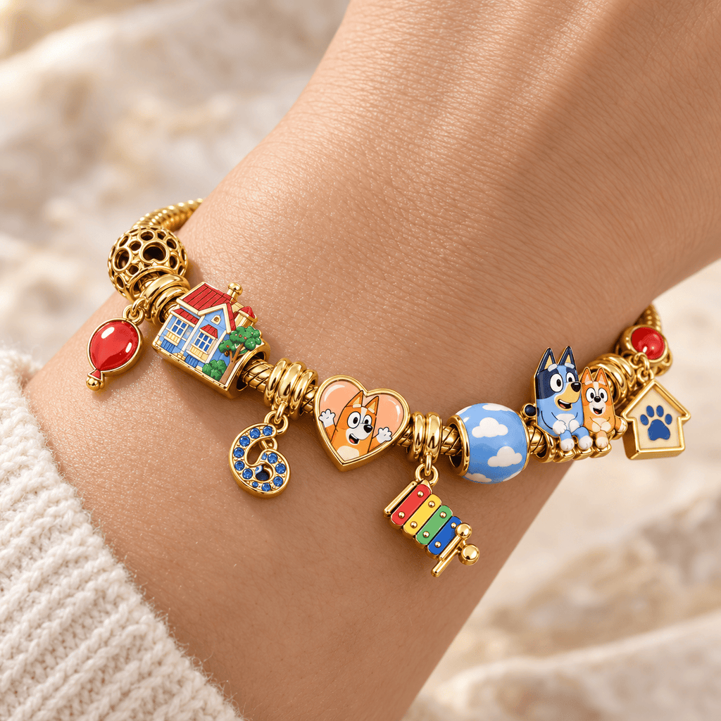 BLU Gold Charm Bracelet Set PTKL