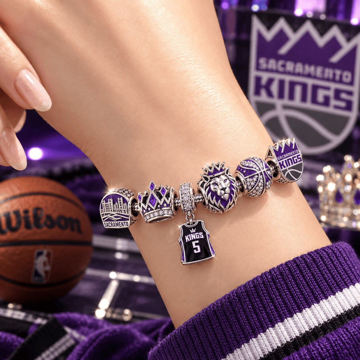 SCRK Sliver Charm Bracelet Set VTH