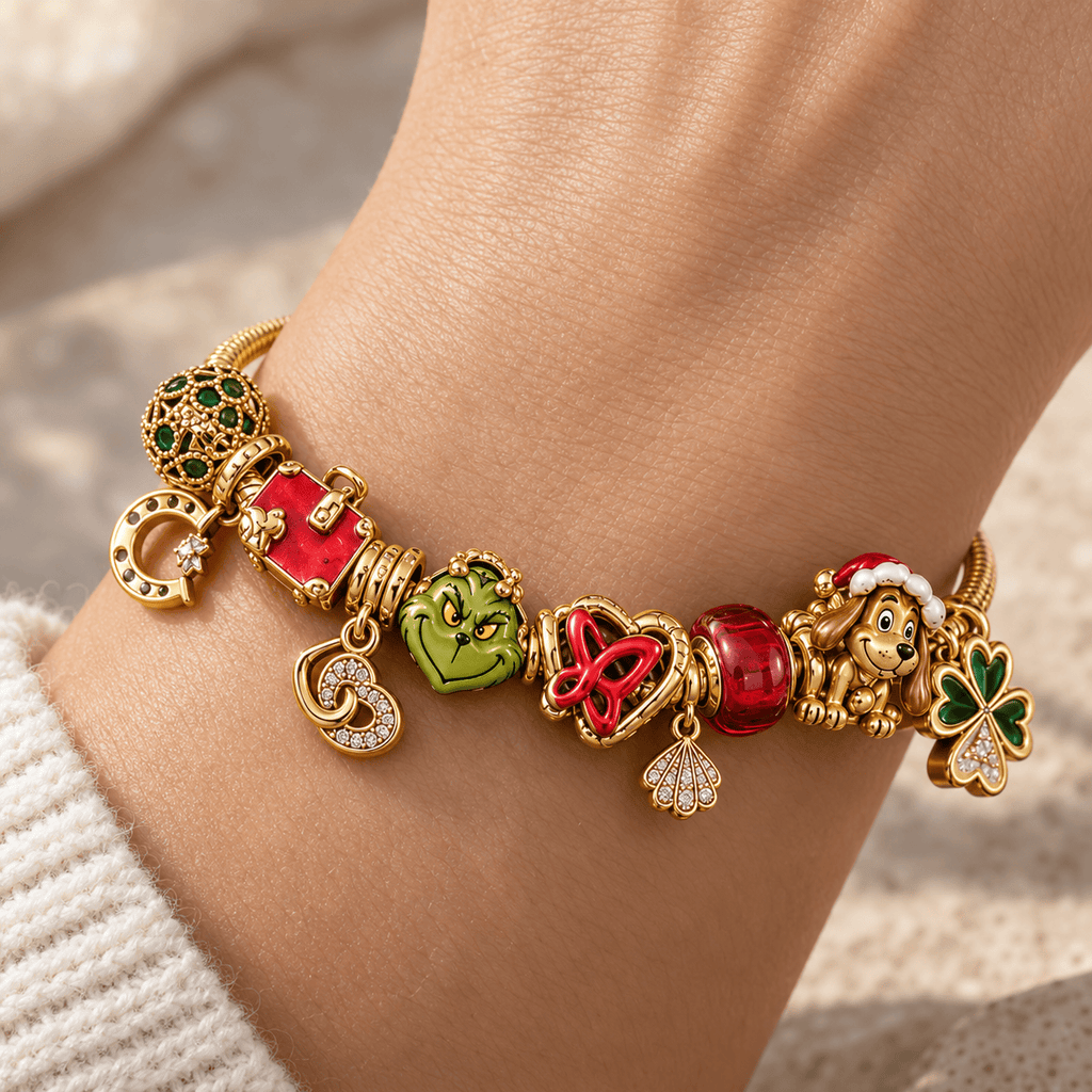 TGR Gold Charm Bracelet Set PTKL