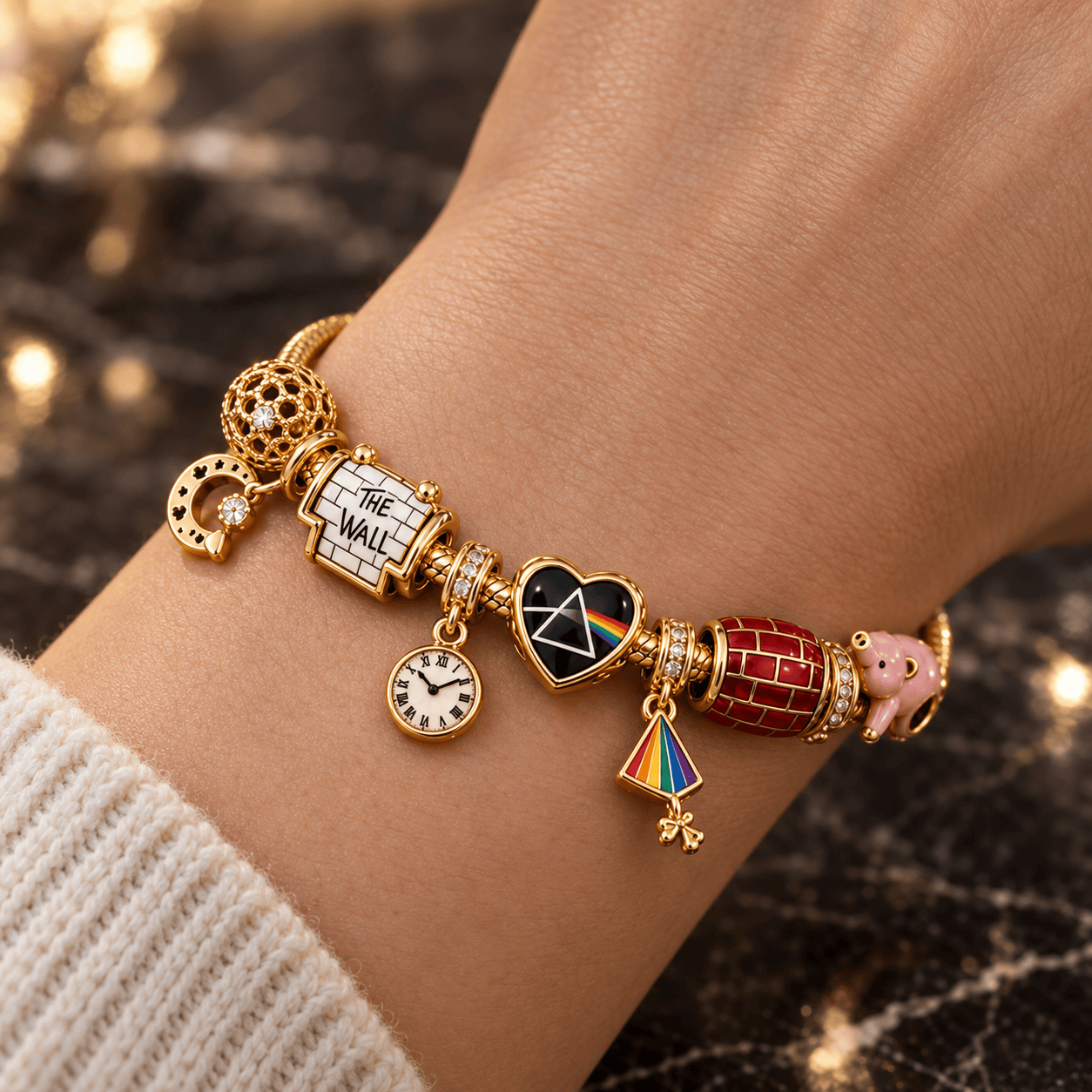 PFD Gold Charm Bracelet Set PTKL