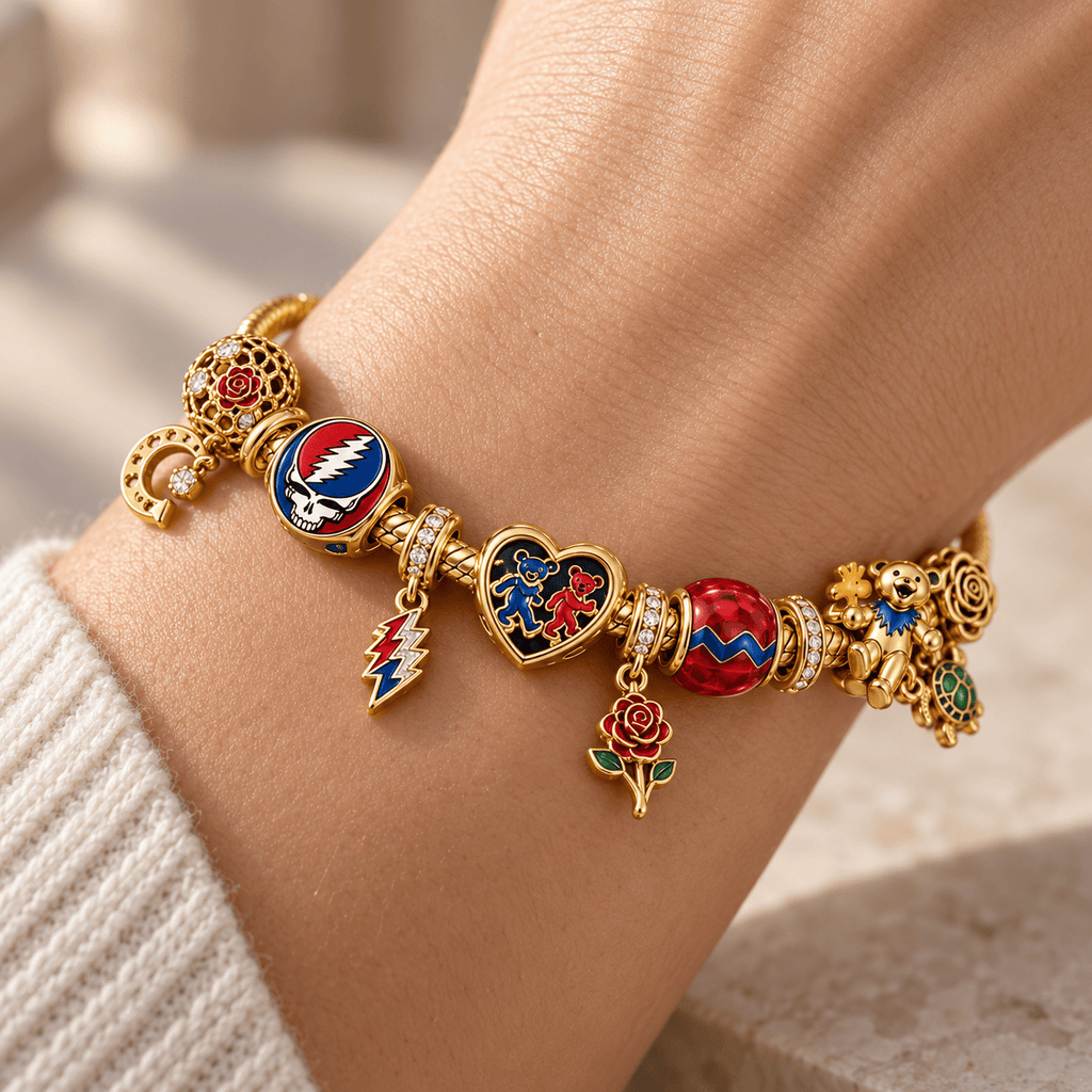 GRFD Gold Charm Bracelet Set PTKL
