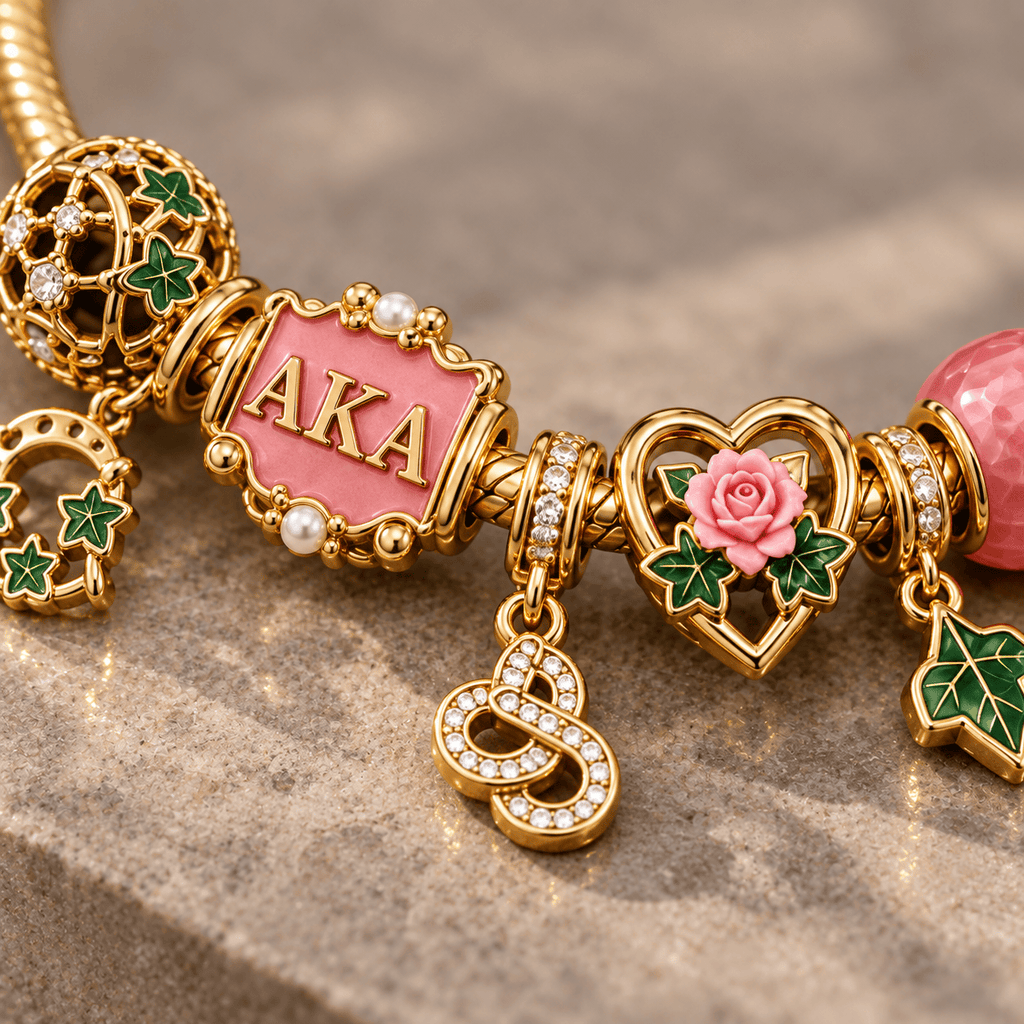 AKA Gold Charm Bracelet Set PTKL